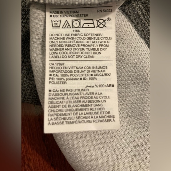 OLD NAVY ACTIVE GO DRY HEATHER GRAY MESH PERFORMANCE T SHIRT SZ L (10-12) - Picture 5 of 5